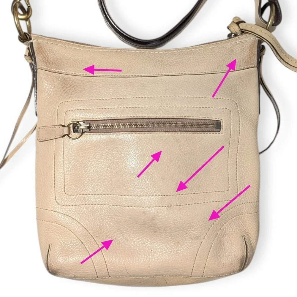 Coach Legacy Slim Duffle Crossbody Bag Tan Leather‎ Folding Strap Y2K Vintage